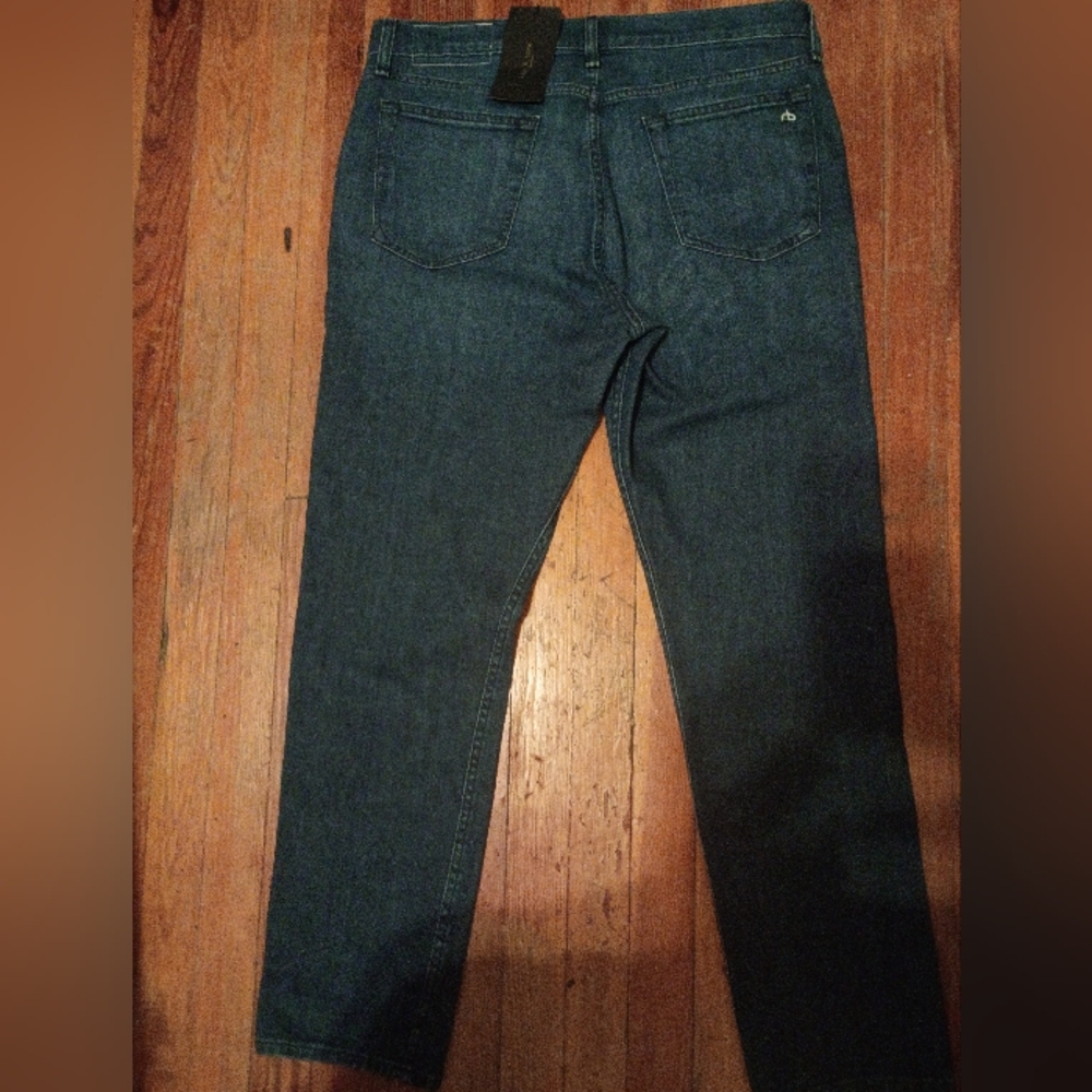 rag & bone Dark Blue Slim Fit Jeans - Picture 4 of 7